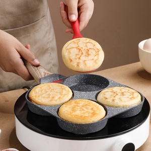 Precio al por mayor Diseño moderno Mango de baquelita 4 agujeros Antiadherente Die Cast <span class=keywords><strong>Aluminio</strong></span> Huevo Sartén para cocinar Moq bajo - Product Image 3