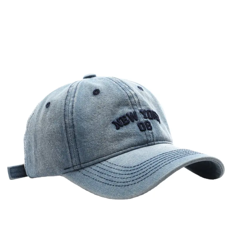 Washed NEW YORK Baseball Cap Quality Men Women Custom Embroidery Logo Vintage Cowboy Sport Hat Cap