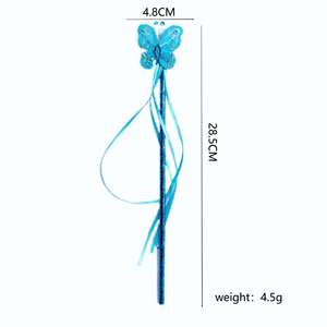 Baguette Magique Papillon Fée, Mini Baguette Magique <span class=keywords><strong>Ange</strong></span> Papillon, Baguette Magique Colorée, Bâton Plaqué Couleur Fée Princesse pour Cadeau de Fête - Product Image 5