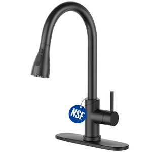 Robinet de cuisine extractible en acier inoxydable 304, mitigeur d'évier à poignée unique, sans plomb, certifié UPC - Product Image 1