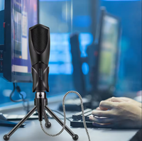 Microphone à condensateur USB - Microphone filaire omnidirectionnel léger et portable pour ordinateur, idéal pour les conférences et l'enregistrement en studio