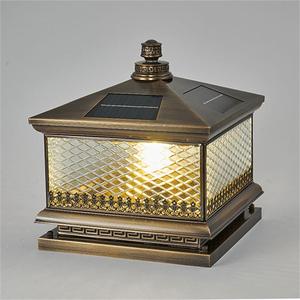 Lampe murale extérieure intelligente à LED solaire E27 IP65, dimmable, avec batterie au lithium, en cuivre et verre, 50 000 heures, pour poteau de clôture, portail, pilier - Product Image 5