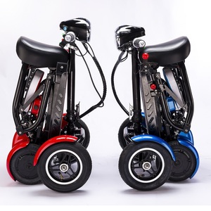 Venta Directa de Fábrica, Scooter Plegable de Cuatro Ruedas con Batería de Litio Roja de 500W, Alcance de 60 km, Resistente al Agua, para Personas Mayores - Product Image 3
