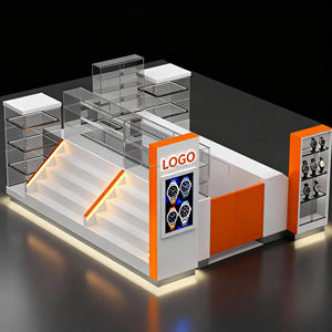 Vetrina con <span class=keywords><strong>Display</strong></span> orologio rotante con serratura e luce personalizzata per negozio di gioielli Interior Design in legno vetrina per orologi - Product Image 5