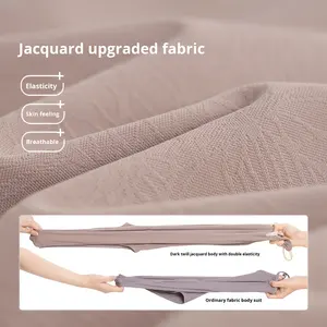 ชุดบอดี้สูทบัลเลต์ผ้าไนลอนลายแจ็คการ์ดแบบเซ็กซี่โชว์หลังสำหรับผู้หญิง สำหรับฝึกซ้อมยิมนาสติกและการเต้น - Product Image 4