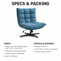 Fauteuil pivotant avec ottoman, design traditionnel en forme de L, surdimensionné, pour salon, fauteuil de lecture confortable à 360 degrés