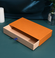 Boîte cadeau coulissante de luxe en papier d'art couleur personnalisée, impression offset, avec ruban et languette de tirage, pour emballage de bijoux