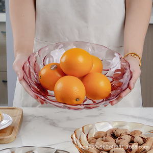 Assiette à fruits en cristal ronde, petite et grande taille, pour les fêtes, la maison, les collations - Product Image 2