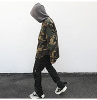Veste camouflage avec capuche OEM marque privée pour hommes stock personnalisé livraison directe