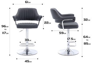 Taburete <span class=keywords><strong>de</strong></span> Bar Giratorio Moderno <span class=keywords><strong>de</strong></span> Piel Sintética PU, Ajustable, <span class=keywords><strong>para</strong></span> Desayuno, <span class=keywords><strong>Cocina</strong></span>, Bar, Hogar, Hotel, con Estructura Metálica, <span class=keywords><strong>para</strong></span> Comedor - Product Image 4