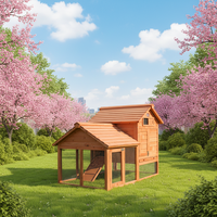Poulailler et enclos à canards en bois moderne et sur mesure pour poules pondeuses d'extérieur