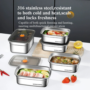 Lonchera de Acero Inoxidable 410 de Grado Alimenticio, Libre de BPA, Contenedor para Almacenamiento de Alimentos, Caja Cuadrada para Conservación de Alimentos - Product Image 3
