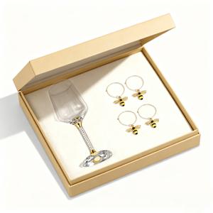 Cadeau humoristique haut diamant doré gobelet à <span class=keywords><strong>vin</strong></span> Unique couleur rouge blanc Vintage sans tige gravure colorée pour amis famille - Product Image 1