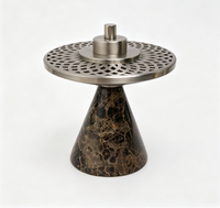 Brûleur d'encens en marbre naturel pour Bakhoor artisanal, brûleur de pierre pour la décoration intérieure, Ramadan, Majlis, Mabkhara pour le Yoga et le SPA