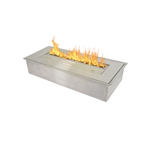 Quemador de chimenea de <span class=keywords><strong>bioetanol</strong></span> interior moderno de 450mm al por mayor inserto de acero decorativo personalizado para hoteles gran oferta - Product Image 1