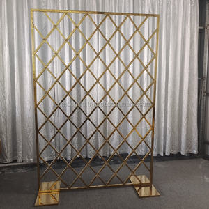 SMOOTH <b>Wedding</b> Decoration <b>Wedding</b> <b>Arch</b> Gold Stainless Steel Candle Wall Shiny Gold Metal Events Decor Stage Stand - Product Image 2