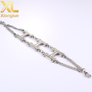 Fashion Name Bracelet Stainless Steel Gold Plated Personalized <b>Initial</b> Letter Bracelet Dainty Double <b>Chain</b> Jewelry Gift - Product Image 3