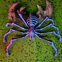 Decoración de Araña de Halloween Impresa en 3D con Patas Retráctiles, Figura de Araña con Articulaciones Móviles que Brillan en la Oscuridad, Adorno de Escritorio