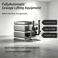 SS304 Vollautomatische OEM Hochdruck-Abwasserhebeanlage 110V 220V Doppelpumpe 264GPM 32ft Förderhöhe Zerkleinerer Keller Badezimmer