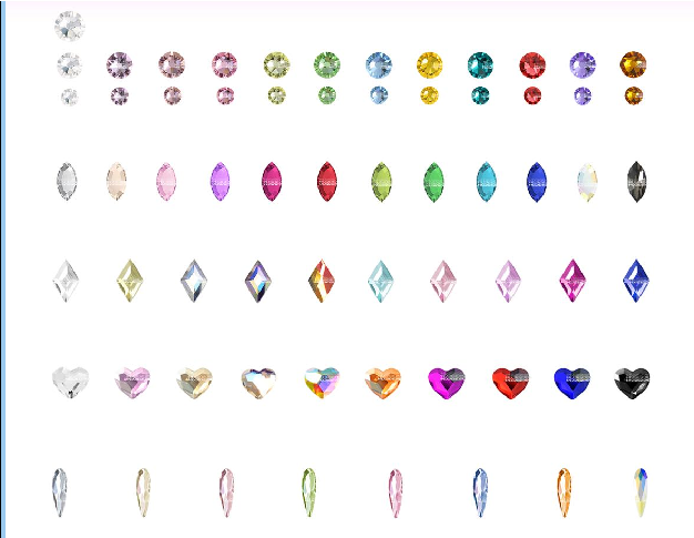 Gemme de dent de cristaux de swarovski