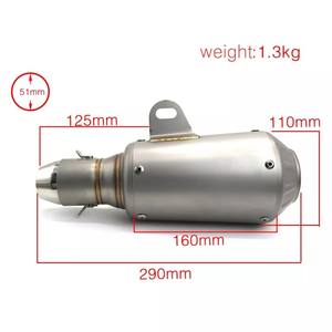 Universal escape moto moto vélo ATV silencieux d'échappement tuyau sans lacet avec DB killer pour Z900 Tmax 500 Gsxr <span class=keywords><strong>750</strong></span> - Product Image 3