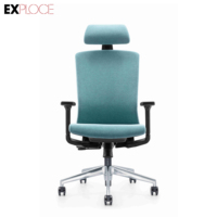 Chaise de bureau pivotante à dossier haut Bonai (EXPLOCE) pour projet de bureau 6220A-3