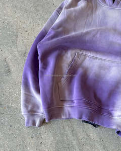 Logo personalizzato stampa alta qualità spugna pesante cotone <span class=keywords><strong>viola</strong></span> <span class=keywords><strong>felpa</strong></span> <span class=keywords><strong>oversize</strong></span> <span class=keywords><strong>felpa</strong></span> con cappuccio tracolla <span class=keywords><strong>felpa</strong></span> con cappuccio - Product Image 3