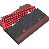 Étui de voyage pour clavier en feutre vente en gros Sacs pour clavier sans fil simples Étui de transport gris foncé anti-rayures doux