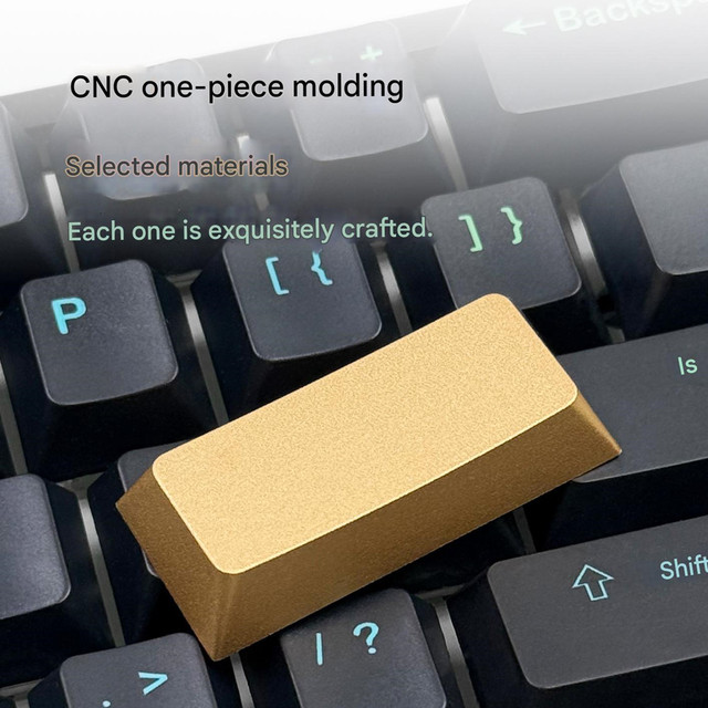 Aluminum Alloy R2 2.25u Keycaps Anti-oxidation/Anti-corrosion Matte Keycaps Cherry Profile CNC Precision Carved Enter Keycaps