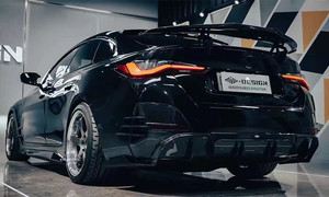 Kit carrosserie I4 en fibre de carbone : Lame avant, diffuseur, spoiler, jupes latérales, capot – Neuf, 2022-2023, auto-adhésif, de remplacement - Product Image 6
