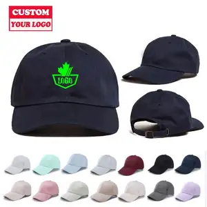 Logo özel tasarım Gorras amerikan popüler tarzı tasarımcı kapaklar el boyalı nakış spor şapka baba yumuşak şapka deri kayış