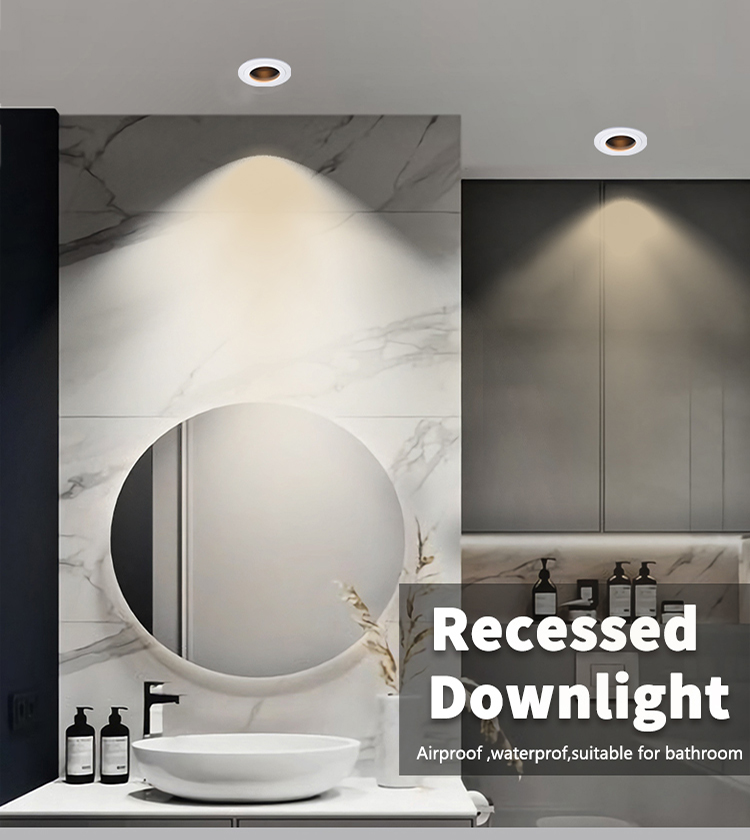 12V Waterproof IP65 Downlight Recessed LED Spot Lights Anti Glare