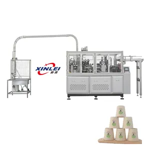 High speed fully automatic making disposable coffee ice cream paper cardboard cup production line machine