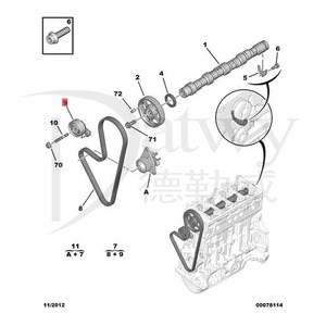 OE 0829,90 082990 94 <span class=keywords><strong>008</strong></span> 299 09 9400829909 9626298 9642629880 96429298 <span class=keywords><strong>Peugeot</strong></span> 206 Citroen Tensor de correa de distribución (marca Alt) - Product Image 3