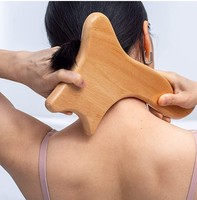 Outils de grattage Gua Sha en bois en forme de hache, masseur de thérapie du bois, outil de modelage du corps