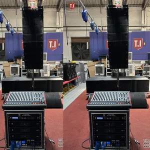 Peralatan suara audio panggung konser pasif kualitas tinggi speaker sistem array dua garis 10 inci ganda