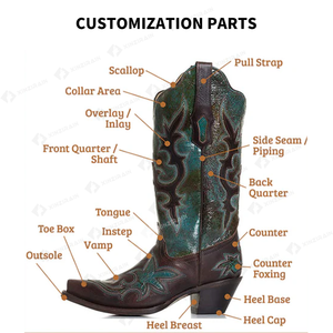 <span class=keywords><strong>Stivali</strong></span> da Cowgirl Personalizzati Xinzirain per <span class=keywords><strong>Donna</strong></span>, Punta Rotonda in <span class=keywords><strong>Pelle</strong></span> Scamosciata, Tacco Grosso 5cm, <span class=keywords><strong>Stivali</strong></span> Western a Metà Polpaccio con Nappine - Product Image 3