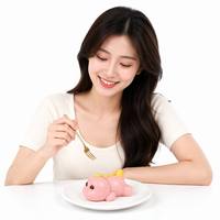Gâteau Mousse Congelé en Forme de Dragon Meichen en Gros, Fourré Lychee Fraise, Dessert Animal Mignon, Usine OEM, 10 pièces/boîte