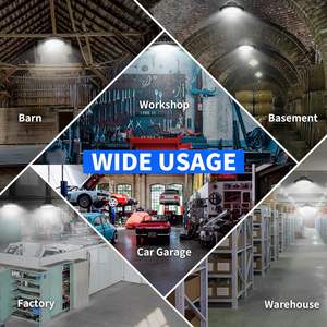 Almacén de luz de bahía alta Led comercial 5000K 100W 150W 200W Disipación de calor 85-277vac Luz de bahía alta plana para pádel - Product Image 6