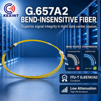 Kabel Patch Fiber Optik KEXINT 2M MDC UPC ke LC UPC Uniboot G657A OS2 LSZH (OFNR) 1310/1550nm FTTX Jumper