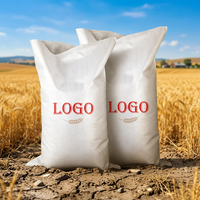 Sacs en polypropylène tissé PP pour riz, vente en gros d'usine chinoise, sacs vides peu encombrants 25kg 100kg, emballage agricole thermosoudé