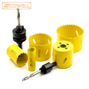 7 cái lỗ Saw Kit lưỡng kim M3 vương miện Saw holesaw Cutter cho cắt kim loại gỗ Nail nhựa đường kính 19mm-73mm ARBOR a2a4