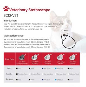 Stéthoscope vétérinaire double tête VahnLing pour vétérinaires - Product Image 6