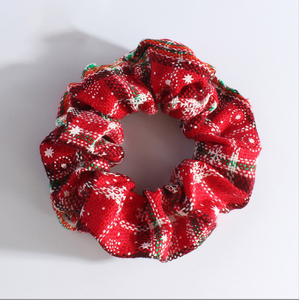 Nuevo Anillo para el cabello lazo para el cabello de invierno Scrunchie banda elástica para el cabello accesorios Navidad <span class=keywords><strong>Plaid</strong></span> Scrunchy - Product Image 3