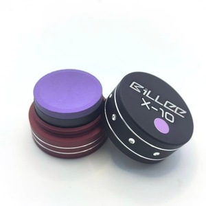 Gesso Professionale Premium Billie X-10 Blu/Verde/Grigio/Rosa/Viola per Stecca da Biliardo, Forma Rotonda con Scatola Magnetica - Product Image 6