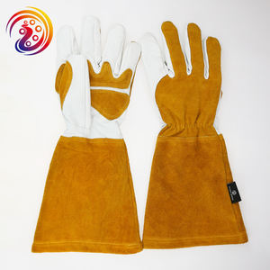 Guantes de Soldador de Alta Resistencia de Piel Vacuna Serraje con Puño Largo de 16 Pulgadas, Guantes Protectores de Mano Resistentes al Desgaste para Jardinería - Product Image 5