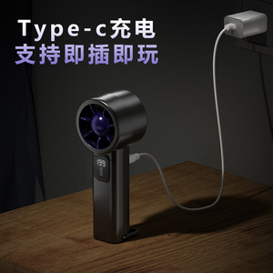 Mini ventilateur USB pliable, portable, pour bureau, moteur sans balais, autonomie de 3 à 6 heures, tête oscillante vers le haut et vers le bas, pour usage intérieur - Product Image 5