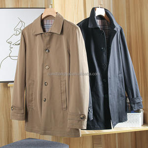 Printemps automne hommes veste en Polyester décontractée longue <span class=keywords><strong>Section</strong></span> de <span class=keywords><strong>grande</strong></span> taille coton <span class=keywords><strong>Section</strong></span> légère coupe-vent vestes pour hommes - Product Image 6