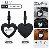 Étiquette de bagage personnalisée en cuir PU souple, directement de l'usine, avec impression de logo pour la vente en gros