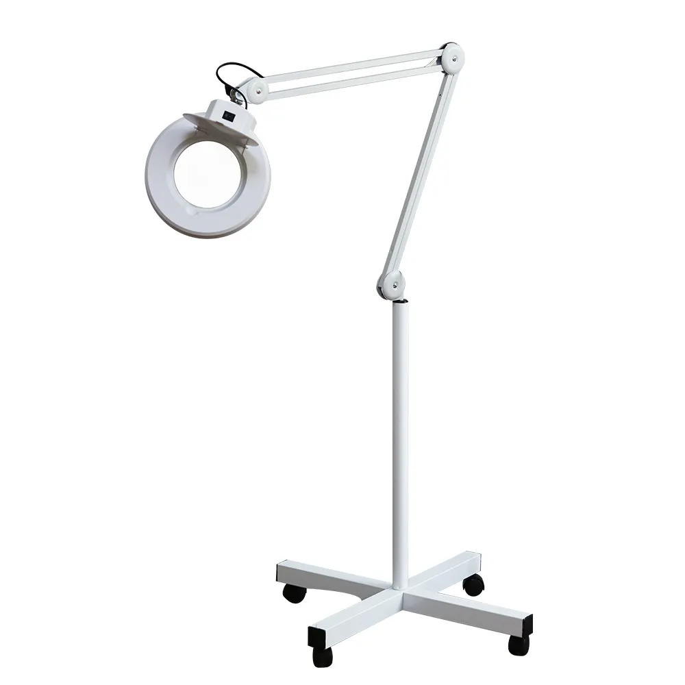 DTY glass diopter magnifying floor lamp led skin examination 3x for eyelash extension